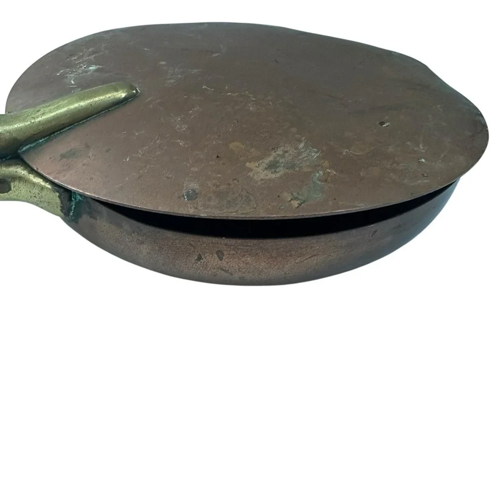 Mid Century MCM Copper Brass with Wood Handle Silent Butler 7